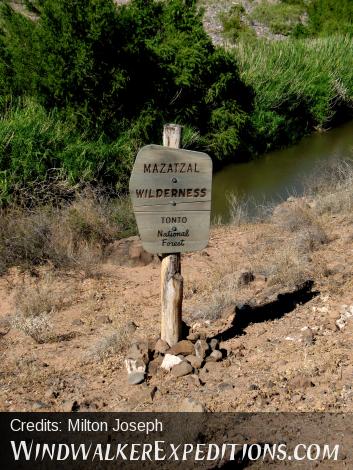 Mazatzal  Wilderness boundary