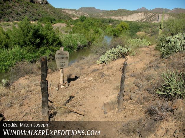 Wilderness boundary gate