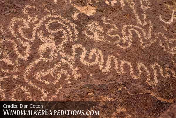 Petroglyph panel