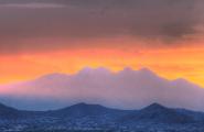 Sunrise photograph of Four Peaks, Arizona